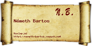 Németh Bartos névjegykártya