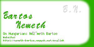 bartos nemeth business card